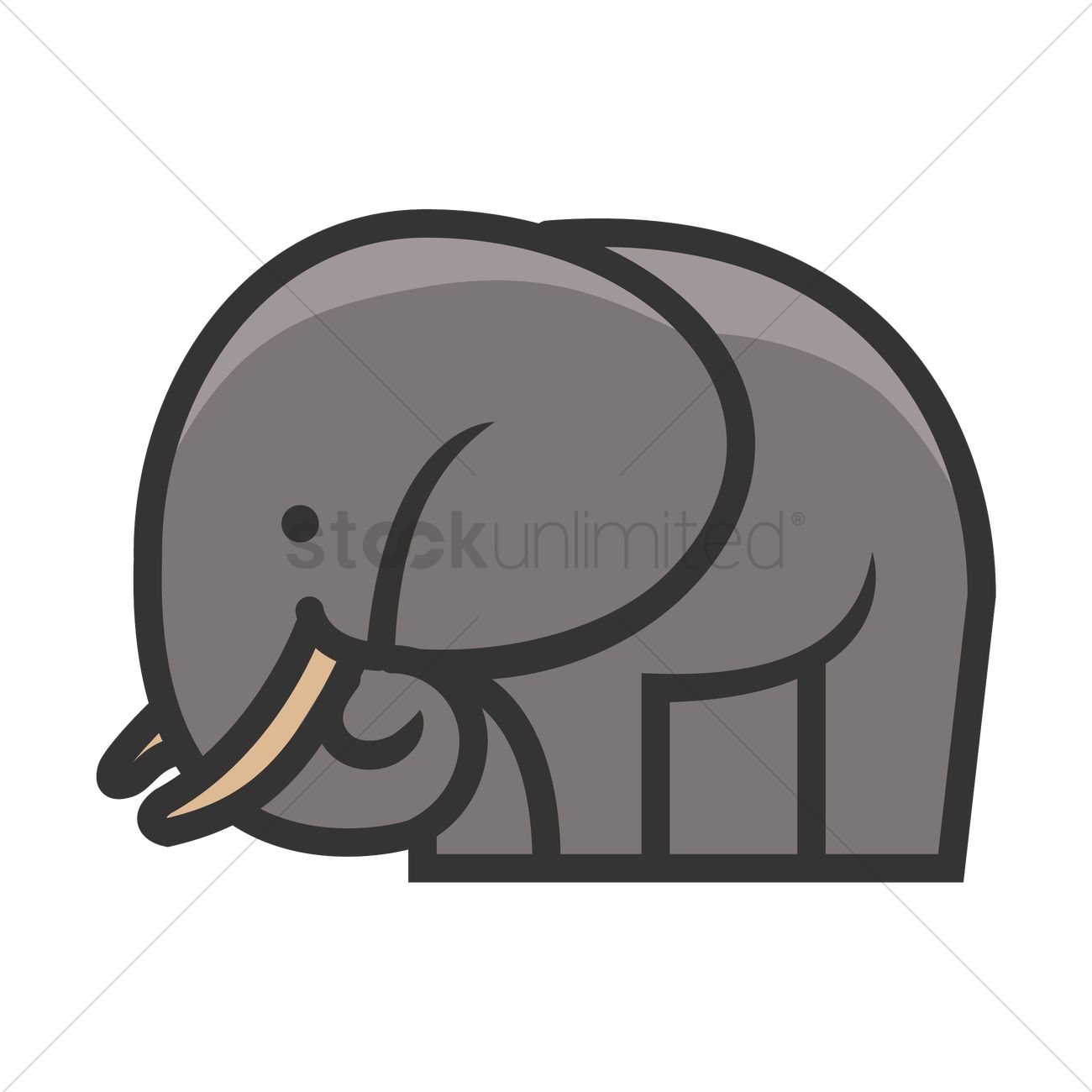 1300x1300 Elephant Icon Vector Image
