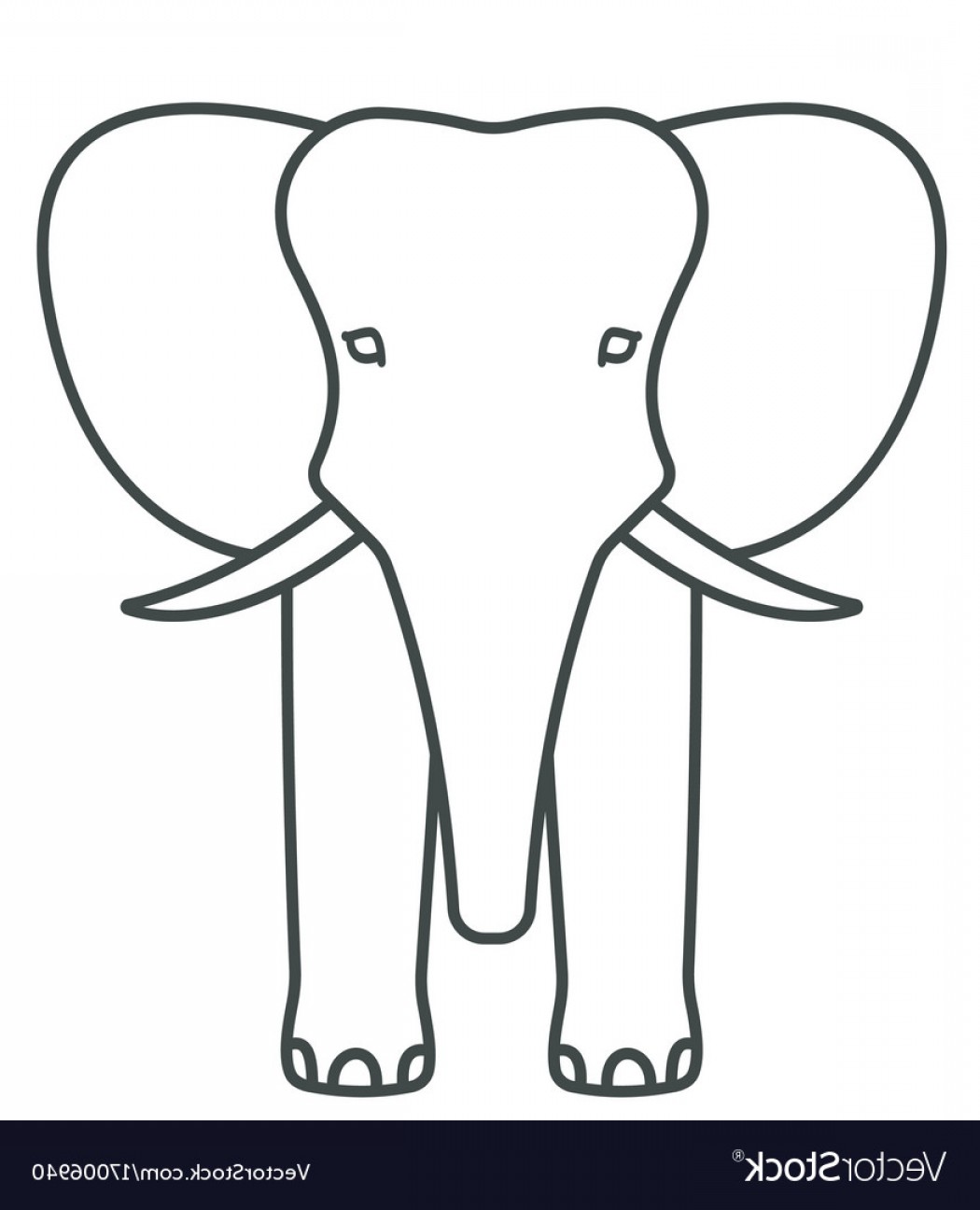 1050x1296 Elephant Face Contour Icon Vector Hoodamathrun