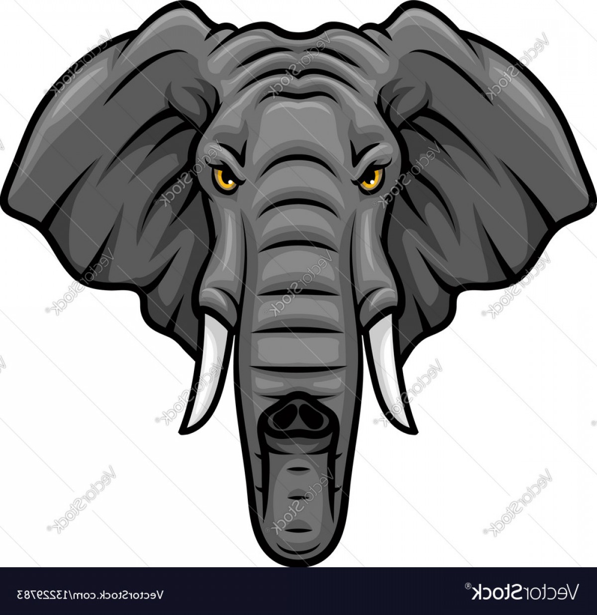 1200x1236 Elephant Head Tusks And Trunk Mascot Icon Vector Soidergi