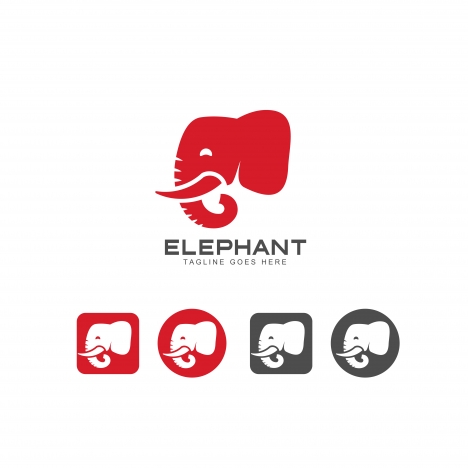 468x468 Elephant Head Icon And Logo Vector Vectors Stock In Encapsulated