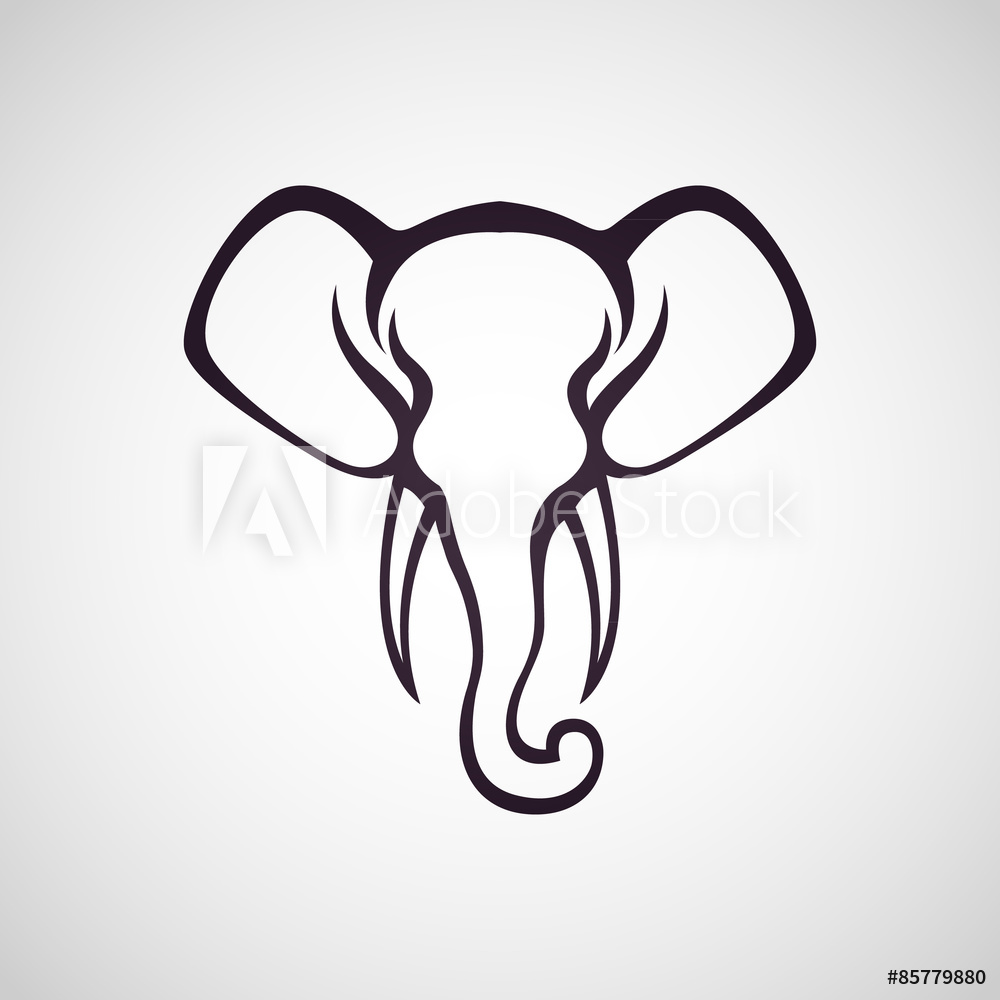 1000x1000 Fotografie, Obraz Elephant Logo Vector Posters Cz