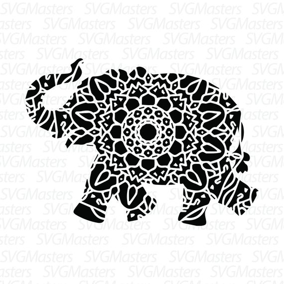 570x570 Elephant Mandala Elephant Vector Digital Clipart For Etsy