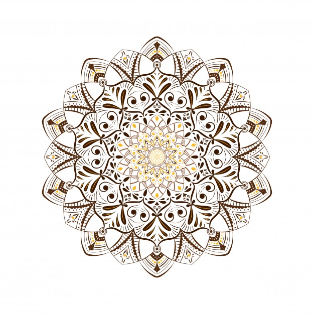 626x626 Elephant Mandala On White Background Vector Free Download