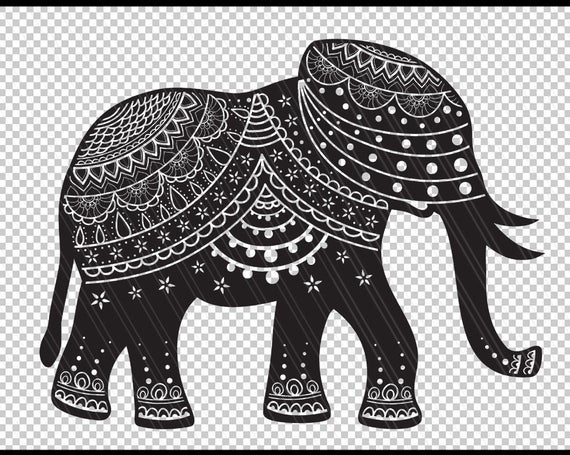 570x455 Elephant Mandala Ethnic Mandala Elephant Vector Etsy