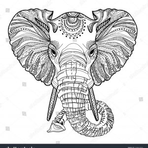 300x300 Mandalas Elephant Inspirational Head Elephant Meditation Coloring
