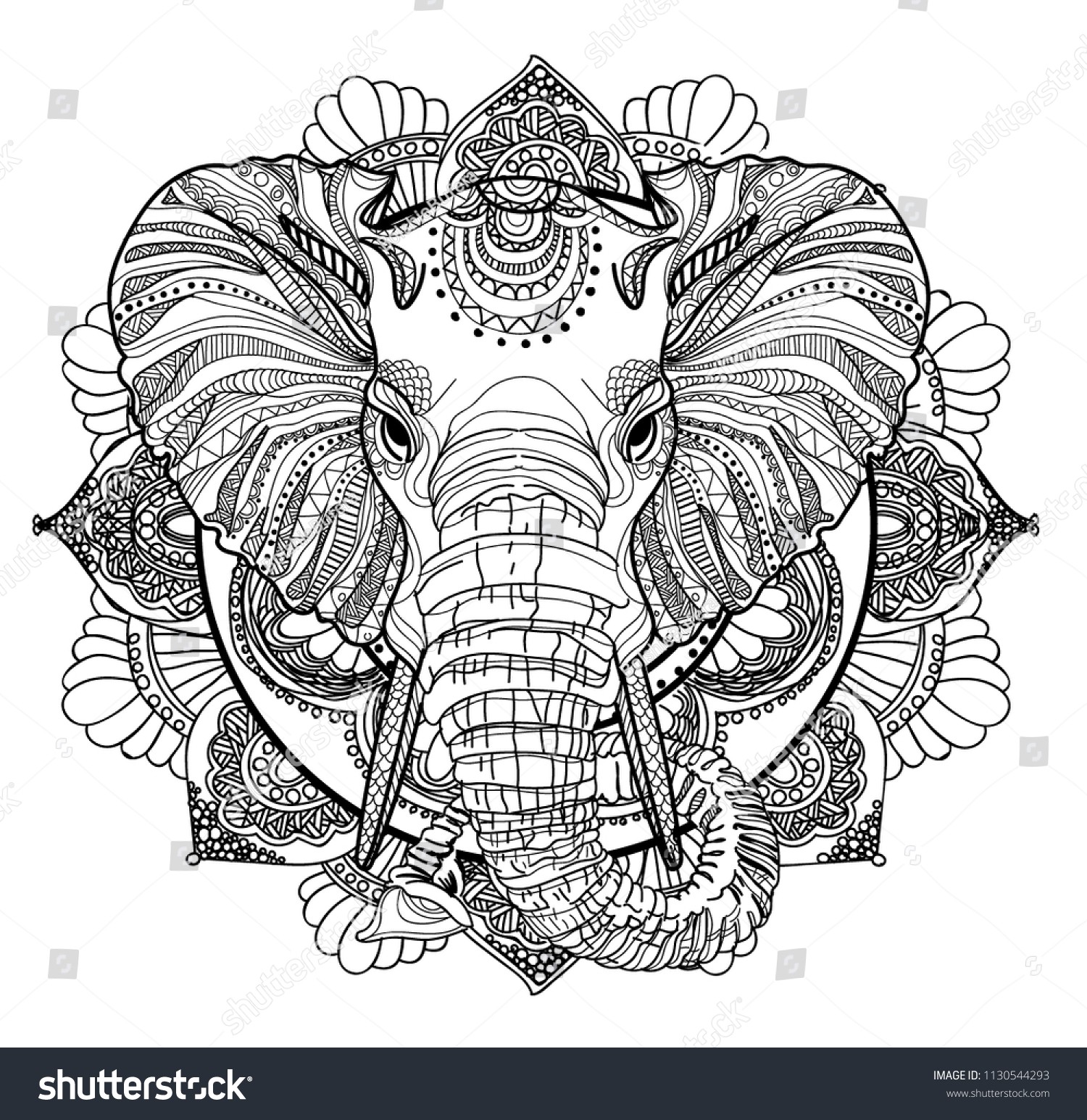 pics of outline of mandela elephants