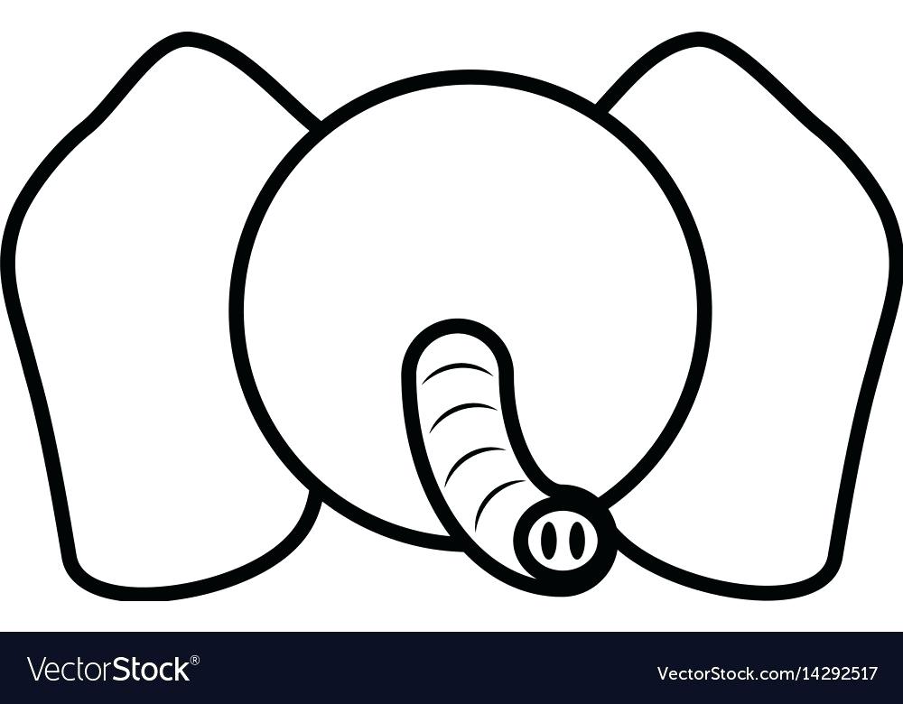 elephant head outline