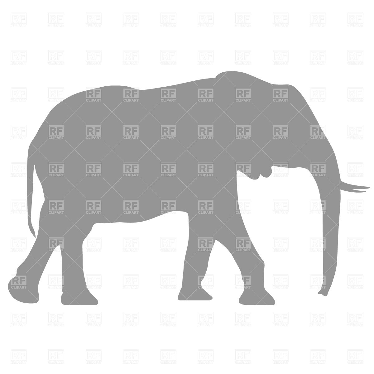 1200x1200 Running Elephant Silhouette Vector Image Of Plants And Animals