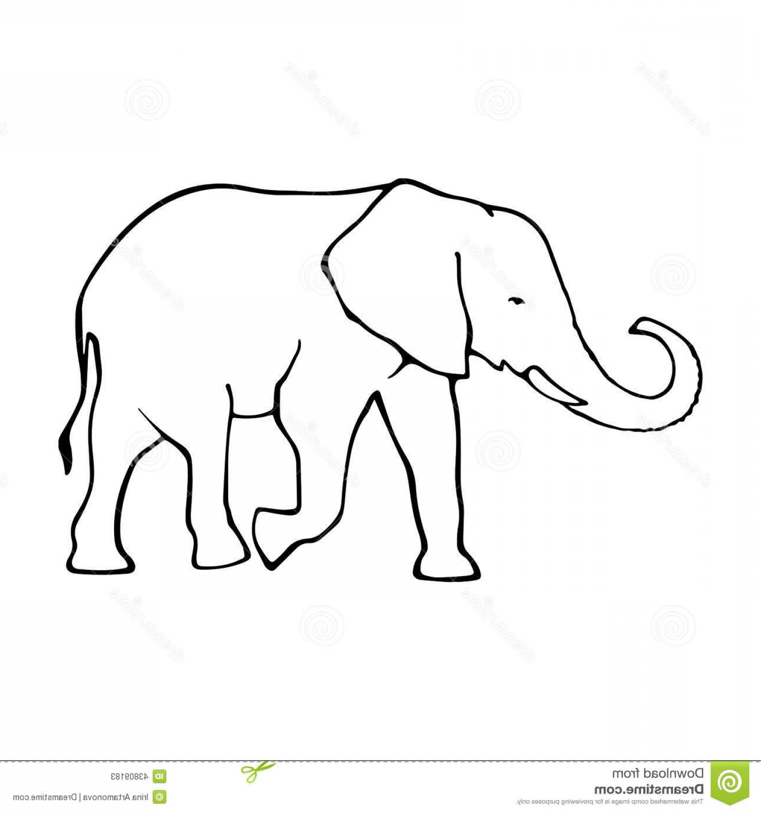 1560x1668 Stock Illustration Cute Elephant Outline Clip Art Vector Set