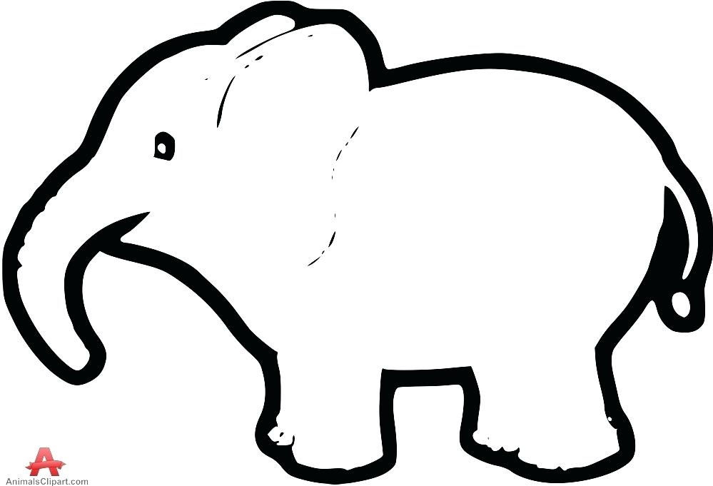 999x681 Elephant Outline Printable Vector Free Download Best On Com Cute