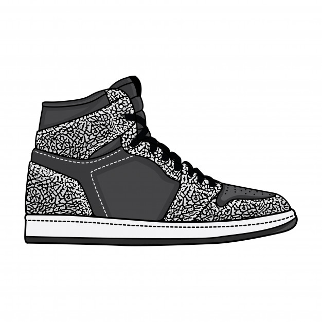 626x626 Elephant Print Sneakers Vector Premium Download