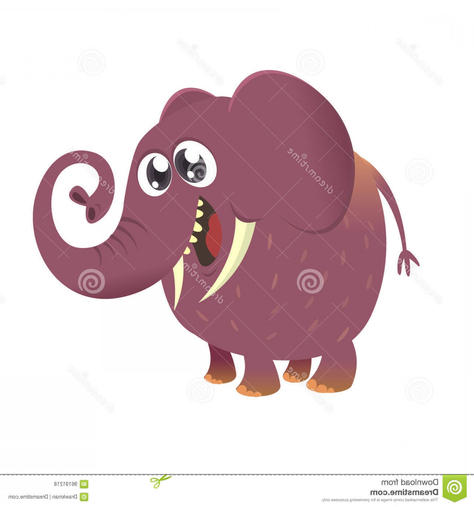 1560x1668 Stock Illustration Cute Cartoon Baby Elephant Icon Vector