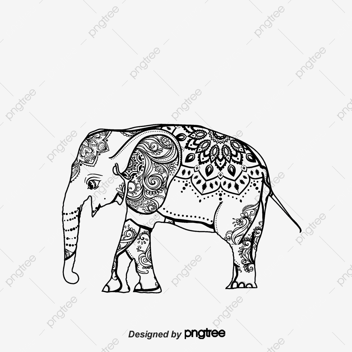 Elephant Print Vector at Vectorified.com | Collection of Elephant Print