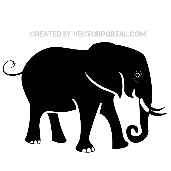Elephant Silhouette Free Vector 660x660 Elephant Silhouette Free Vector