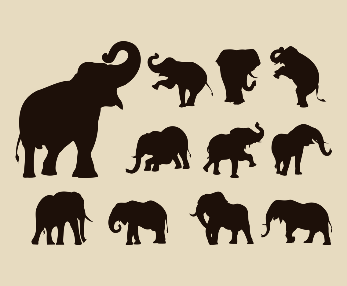 Elephant Silhouette Vector Vector Art Graphics 1136x936 Elephant Silhouette Vector Vector Art Graphics