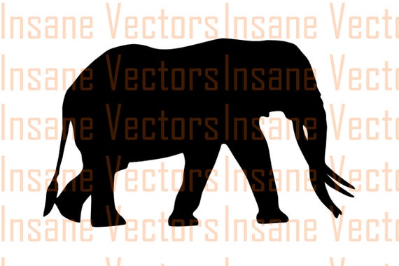 Elephant Vector Silhouette Clip Art Image Elephant Vector Etsy 570x380 Elephant Vector Silhouette Clip Art Image Elephant Vector Etsy