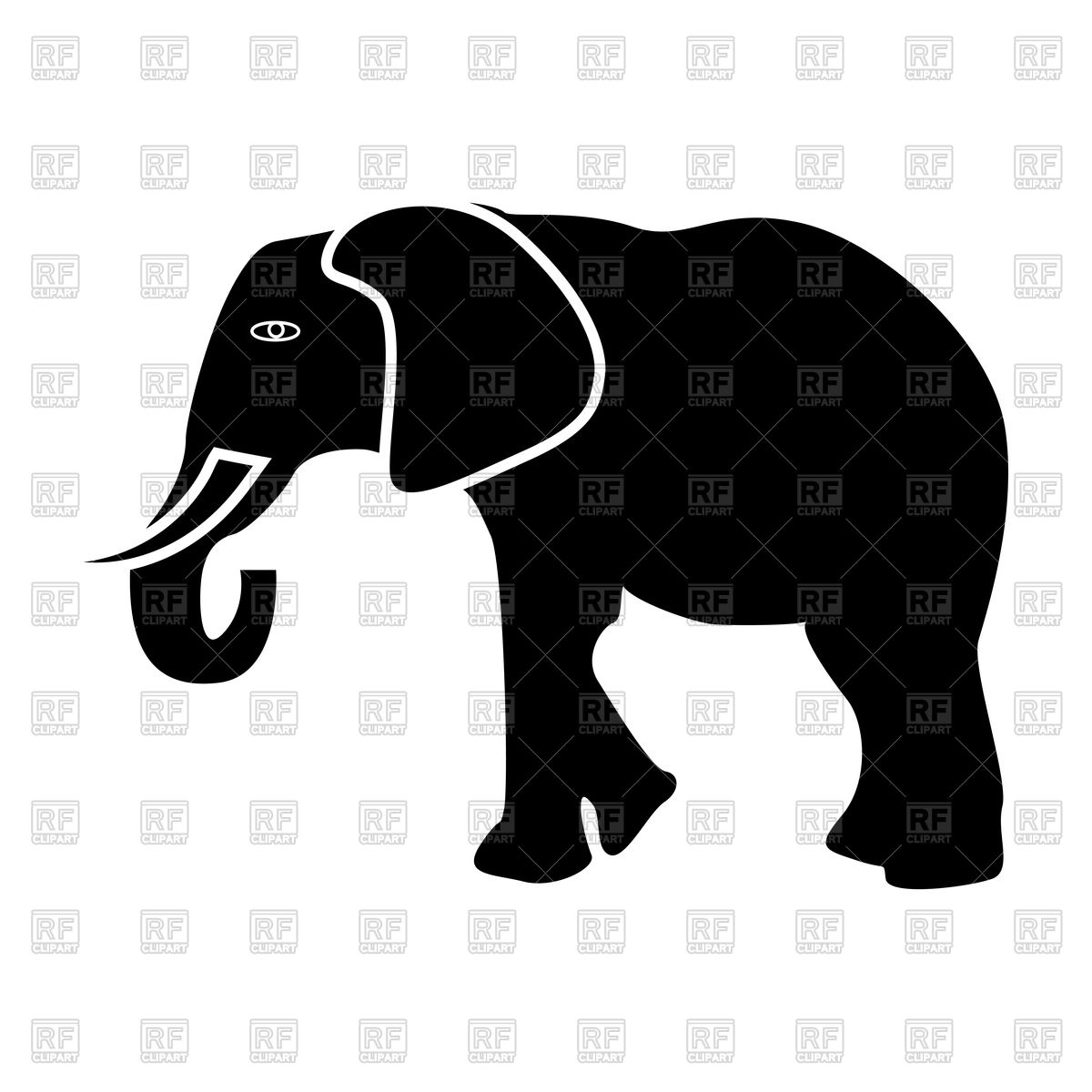 Elephant Silhouette Vector Image Of Objects 1200x1200 Elephant Silhouette Vector Image Of Objects