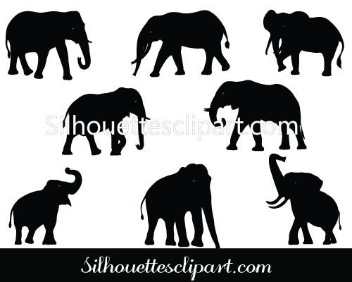 Silhouette Of Elephant In Vector Format Free Silhouettes Vector 500x400 Silhouette Of Elephant In Vector Format Free Silhouettes Vector