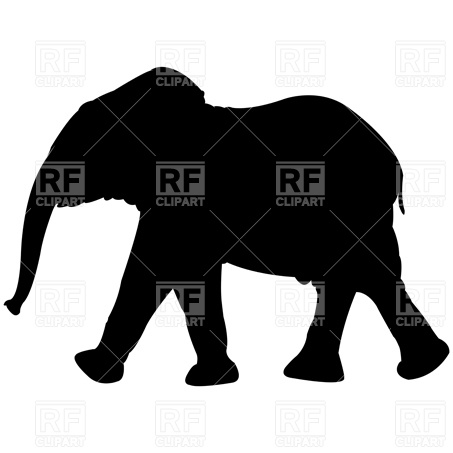 Baby Elephant Silhouette Vector Image Of Plants And Animals 453x453 Baby Elephant Silhouette Vector Image Of Plants And Animals