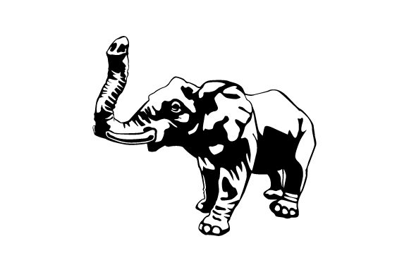 580x386 Elephant Vector Illustration Graphic