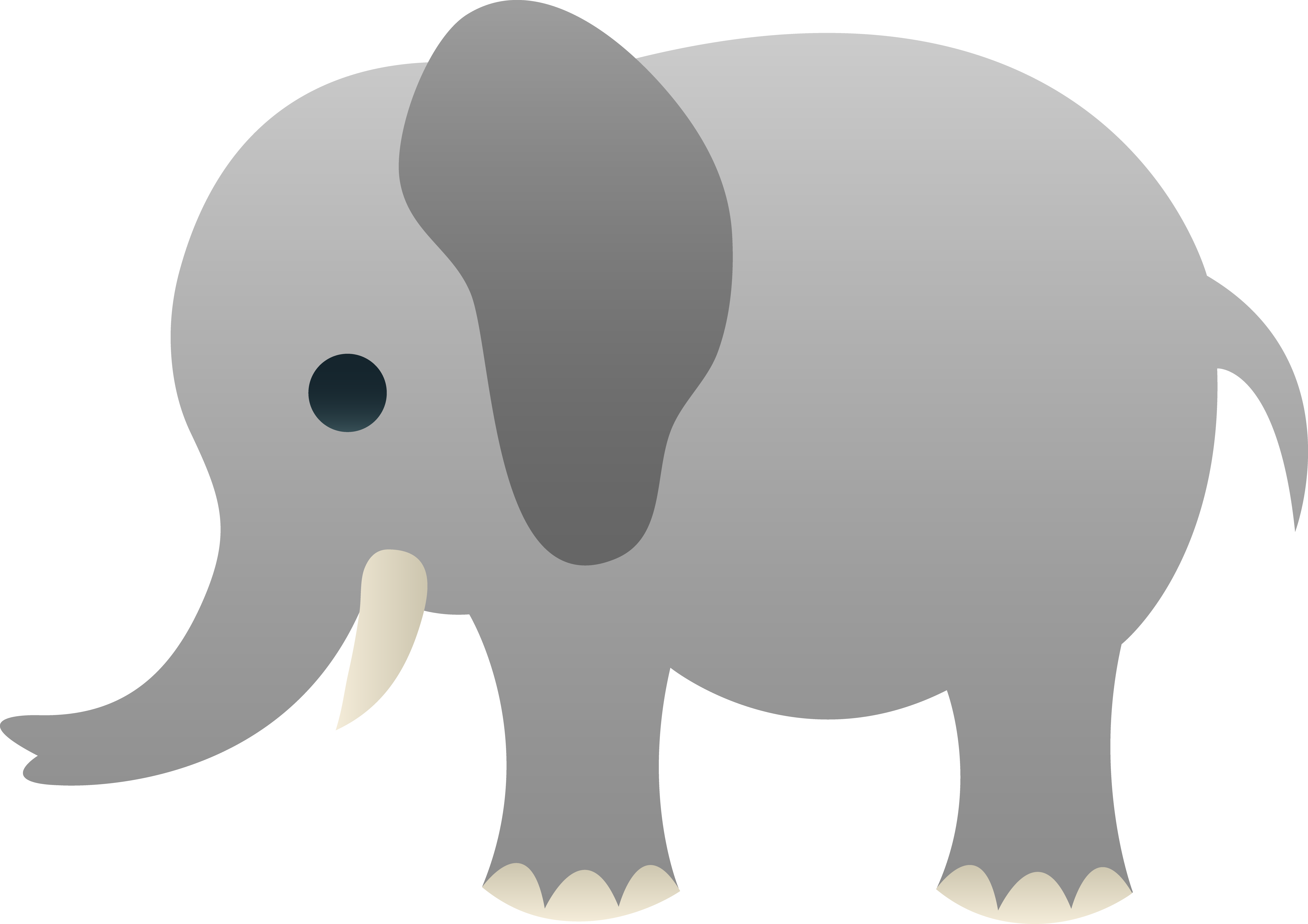 6093x4307 Little Gray Elephant Clip Art