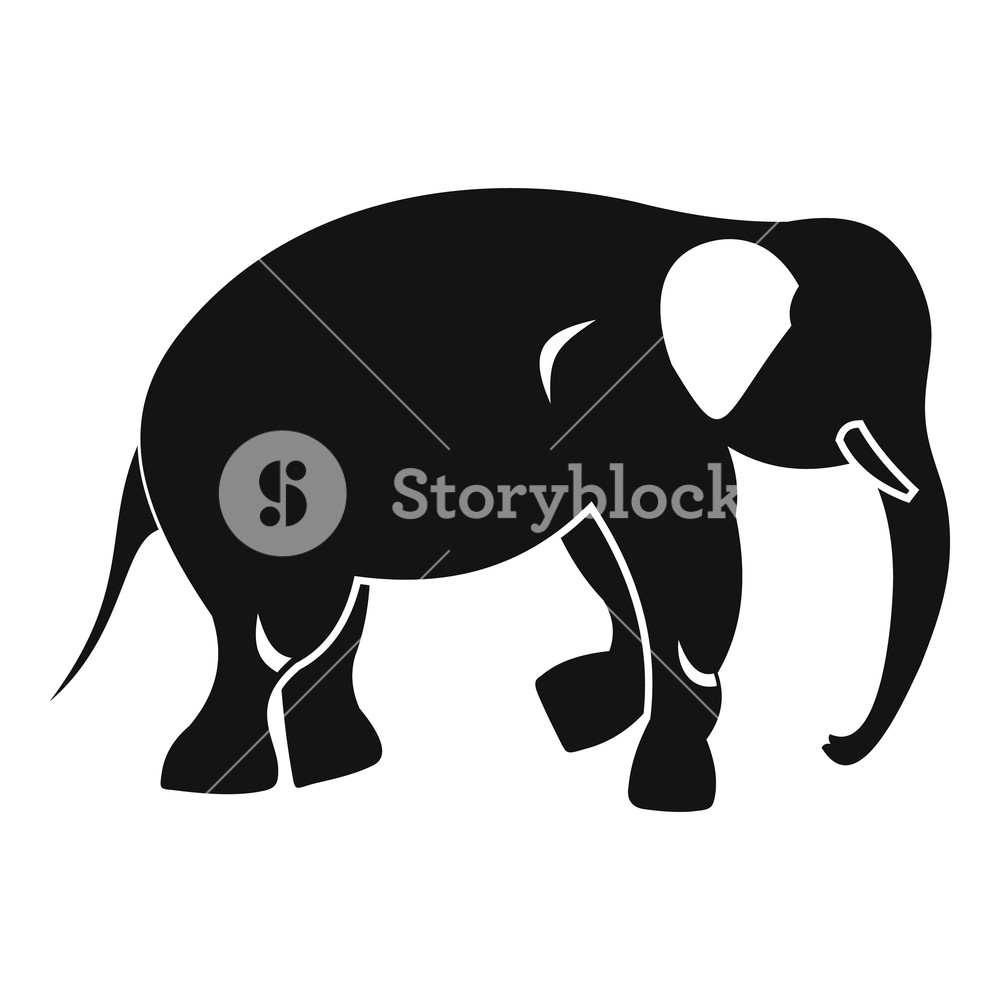 1000x1000 Elephant Icon Simple Illustration Of Elephant Vector Icon For Web