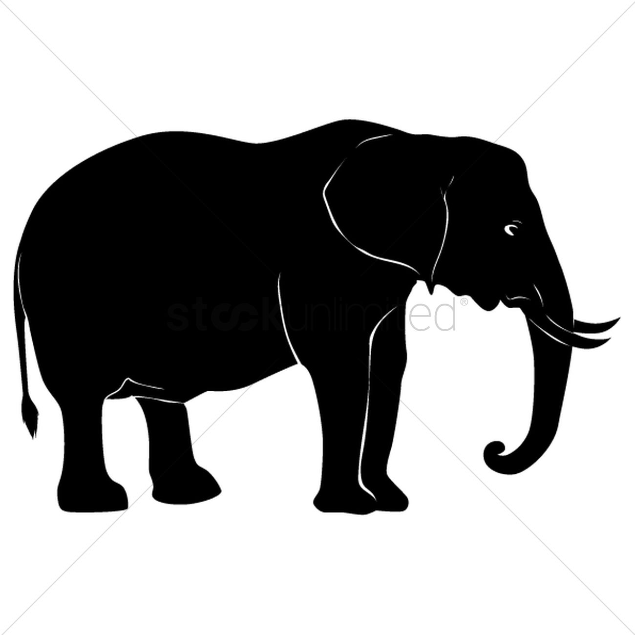 1300x1300 Free Silhouette Of Elephant Vector Image