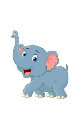 290x416 Lovely Cartoon Elephant Vector Material Free Download