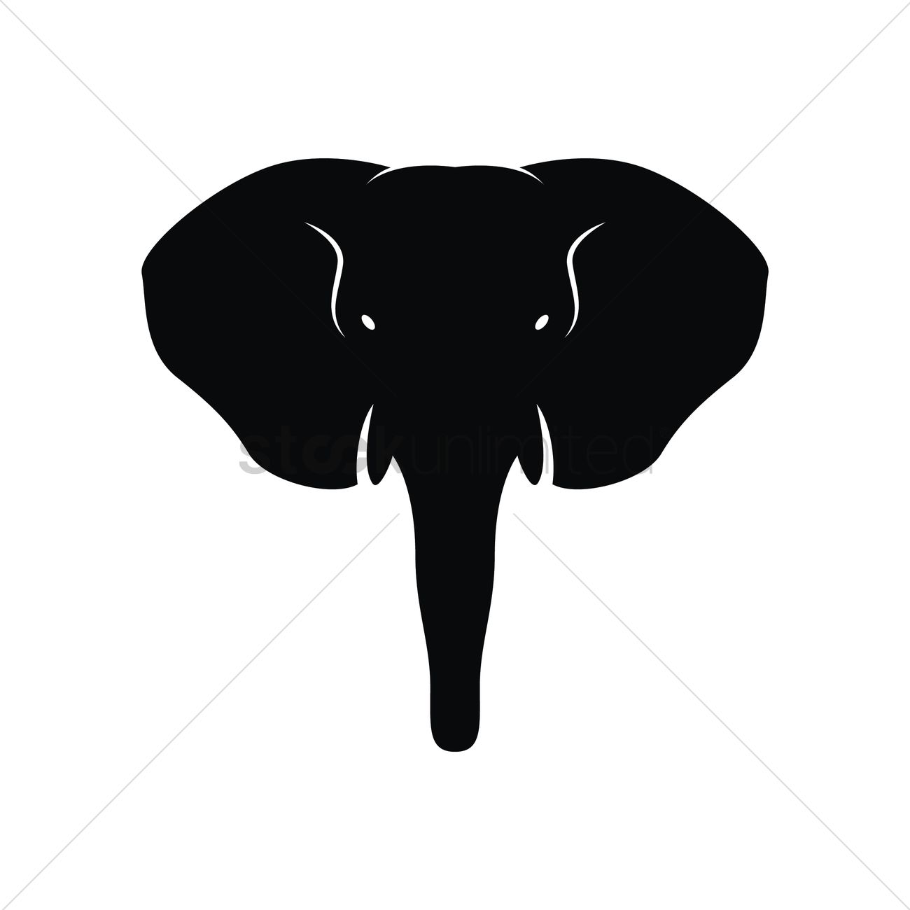 1300x1300 Elephant Vector Image