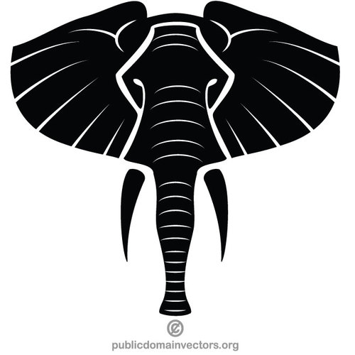 500x500 Elephant Vector Silhouette