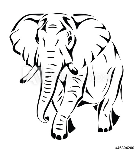 450x500 Isolated Elephant