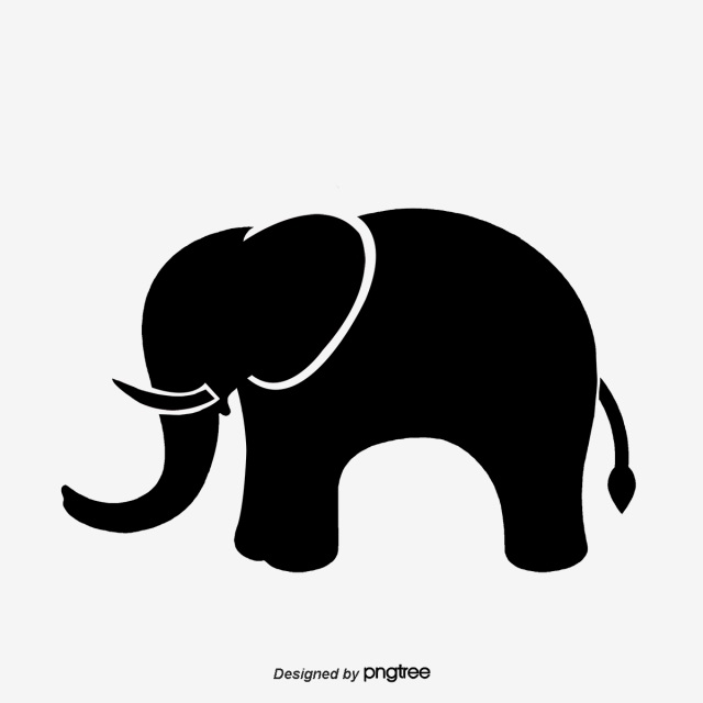 640x640 Download Free Png Elephant Silhouette, Elephant Vector, Silhouette