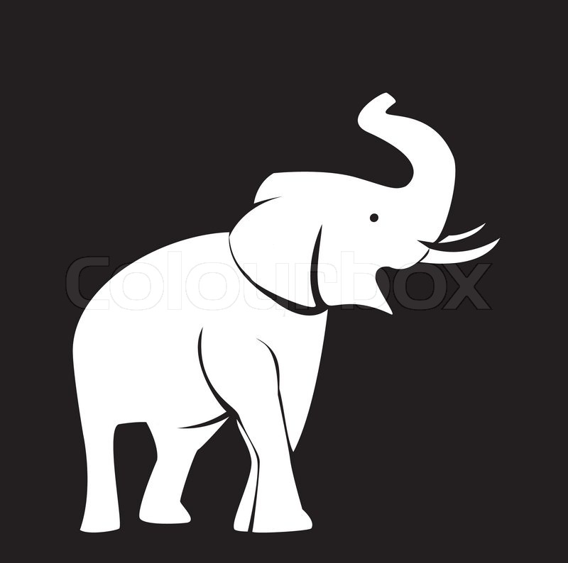 800x794 Elephant Silhouette Stock Vector Colourbox