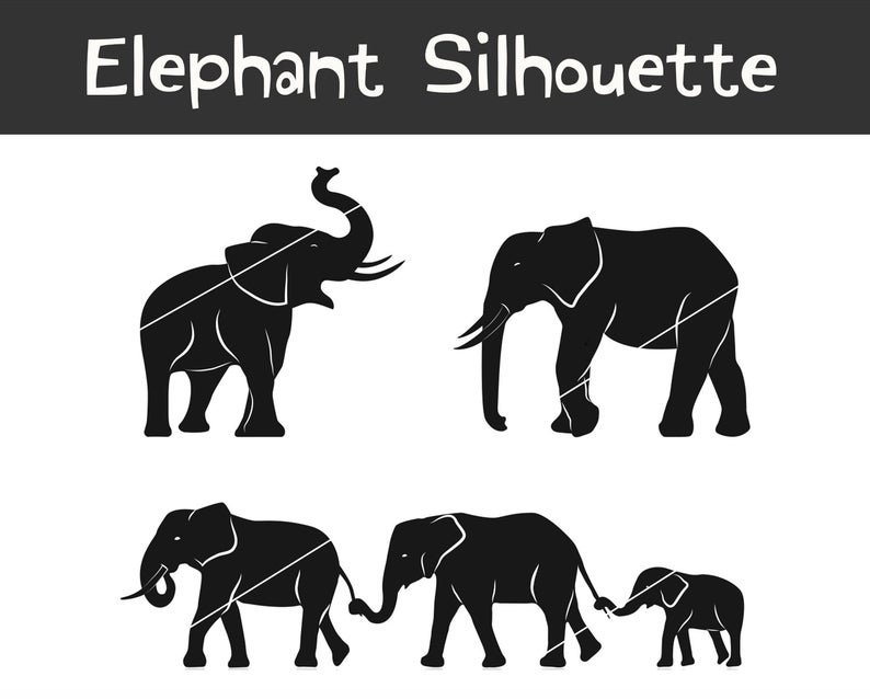 794x638 Elephant Silhouette Elephant Silhouette Elephant Etsy