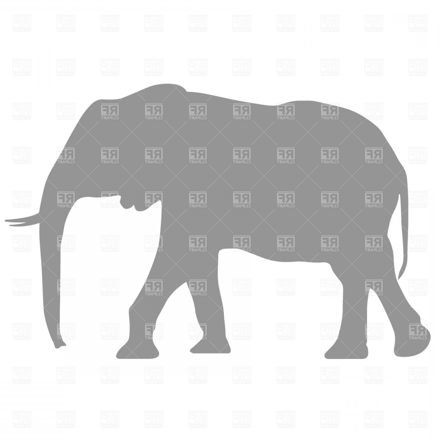 1440x1440 Running Elephant Silhouette Vector Clipart Soidergi