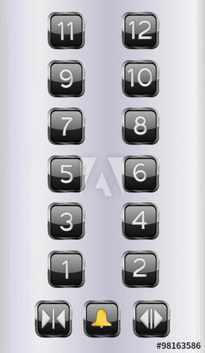 291x500 Elevator Buttons Lift Panel