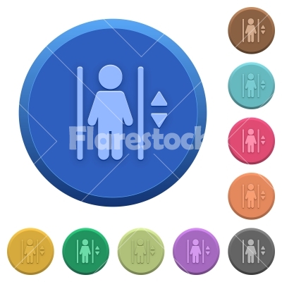400x400 Embossed Elevator Buttons
