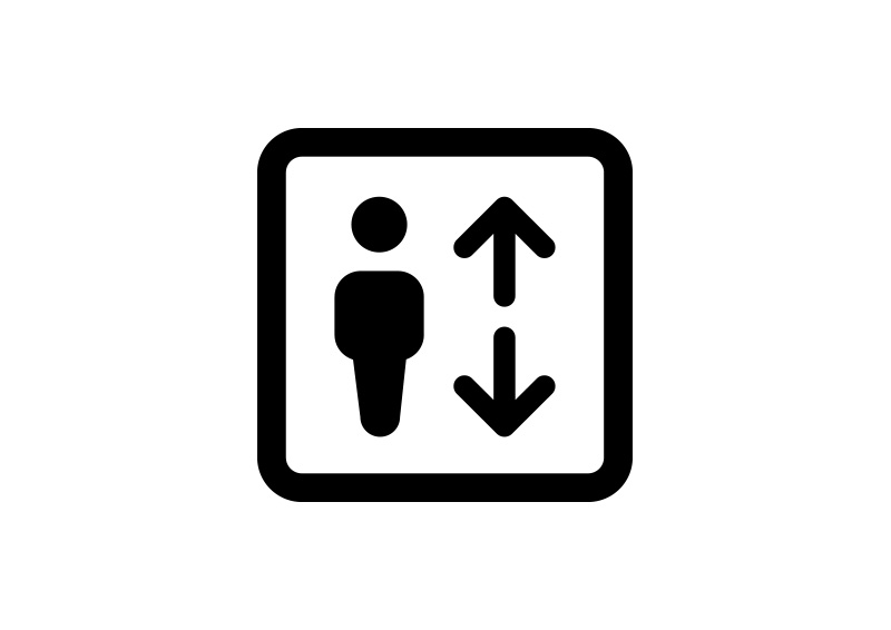 800x566 Black Simple Elevator Vector Icon
