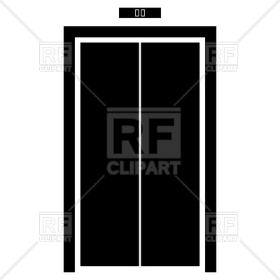 400x400 Elevator Doors Black Color Icon Vector Image Of Icons And Emblems