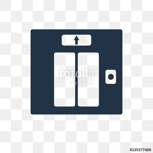 500x500 Elevator Vector Icon Isolated On Transparent Background, Elevator