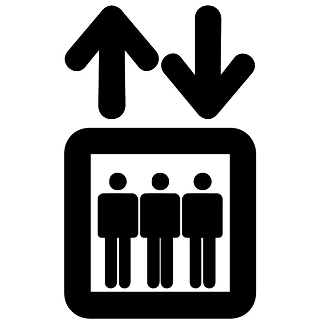 660x660 Elevator Vector Sign