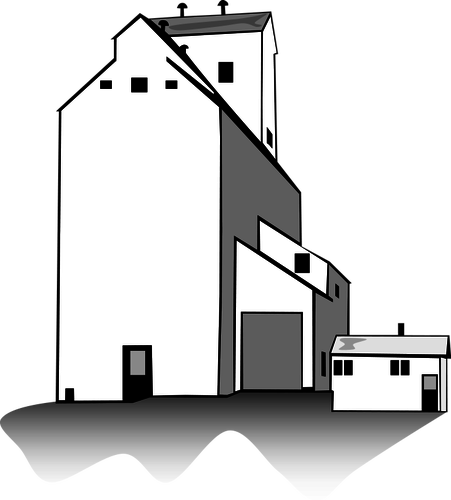 451x500 Grain Elevator Vector