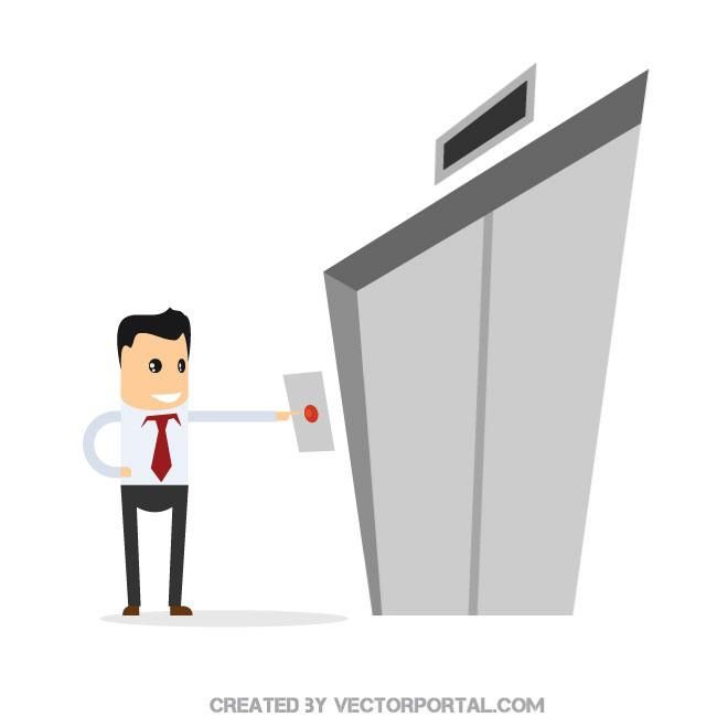 660x660 Businessman Waiting For An Elevator Vector Image Business