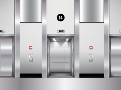 400x300 Realistic Elevator Vector Illustration