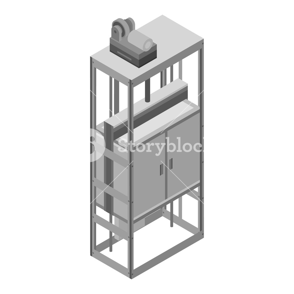 1000x1000 City House Elevator Icon Isometric Of City House Elevator Vector