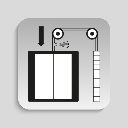 450x450 Danger Sign Broken Elevator Vector Icon Royalty Free Vector