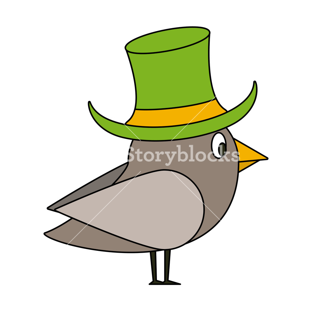 1000x1000 Cute Bird Cartoon And Elf Hat Vector Illustration Graphic Design