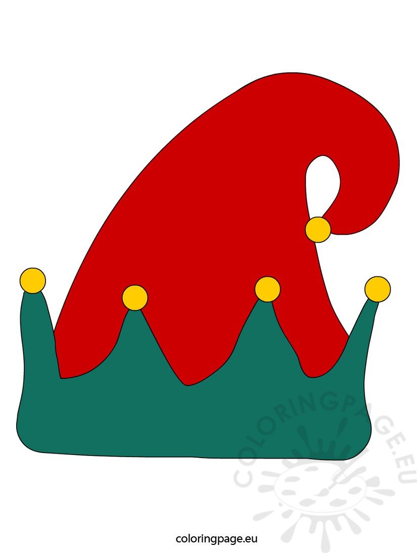 825x1095 Elf Hat Vector Coloring Page