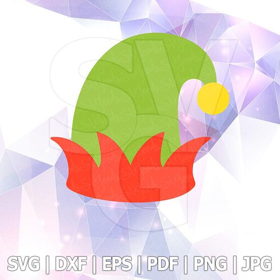 570x570 Christmas Elf Hat Layered Dxf Vector Silhouette