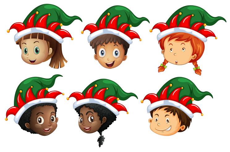 744x490 Christmas Theme With Kids In Elf Hats